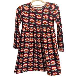 Hanna Andersson Size 140 / 10 Mod Floral Long Sleeve Dress